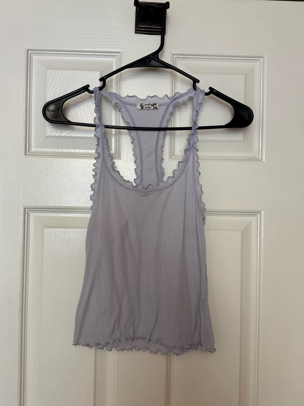 Free People Ruffle Racerback Tank - Light Lavender - Picture 1 of 3